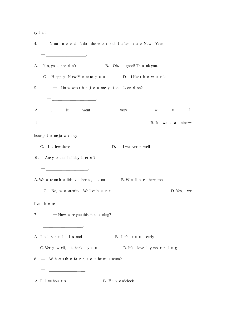 2025年英语宁波电大期末复习补充资料_第2页