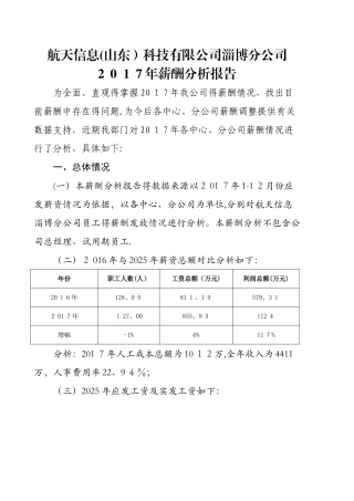 2025年薪酬分析报告