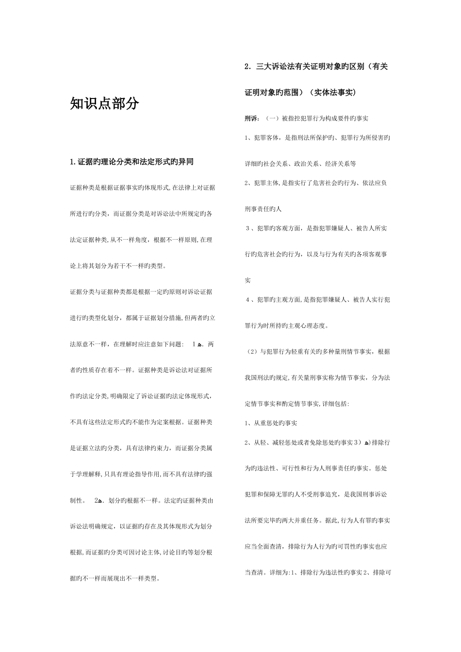 2025年证据法部分重点及历年司考真题_第3页
