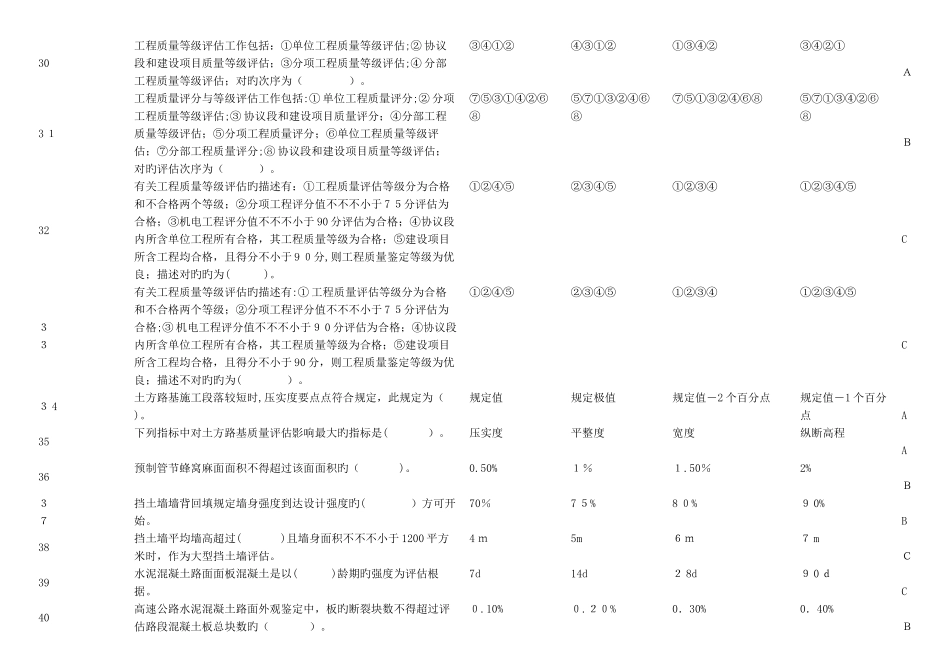 2025年试验检测员考试历年公路真题内含标准答案及评分_第3页