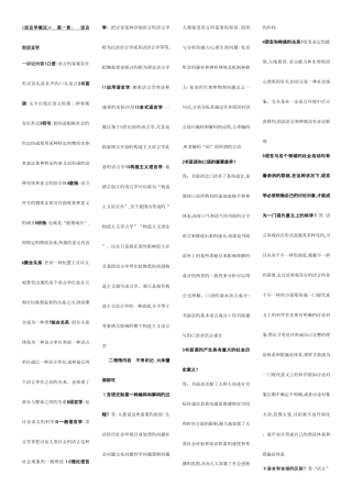 2025年语言学概论自学考试最全
