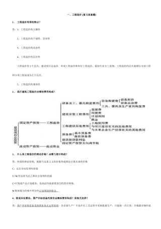 2025年造价员考试资料总结