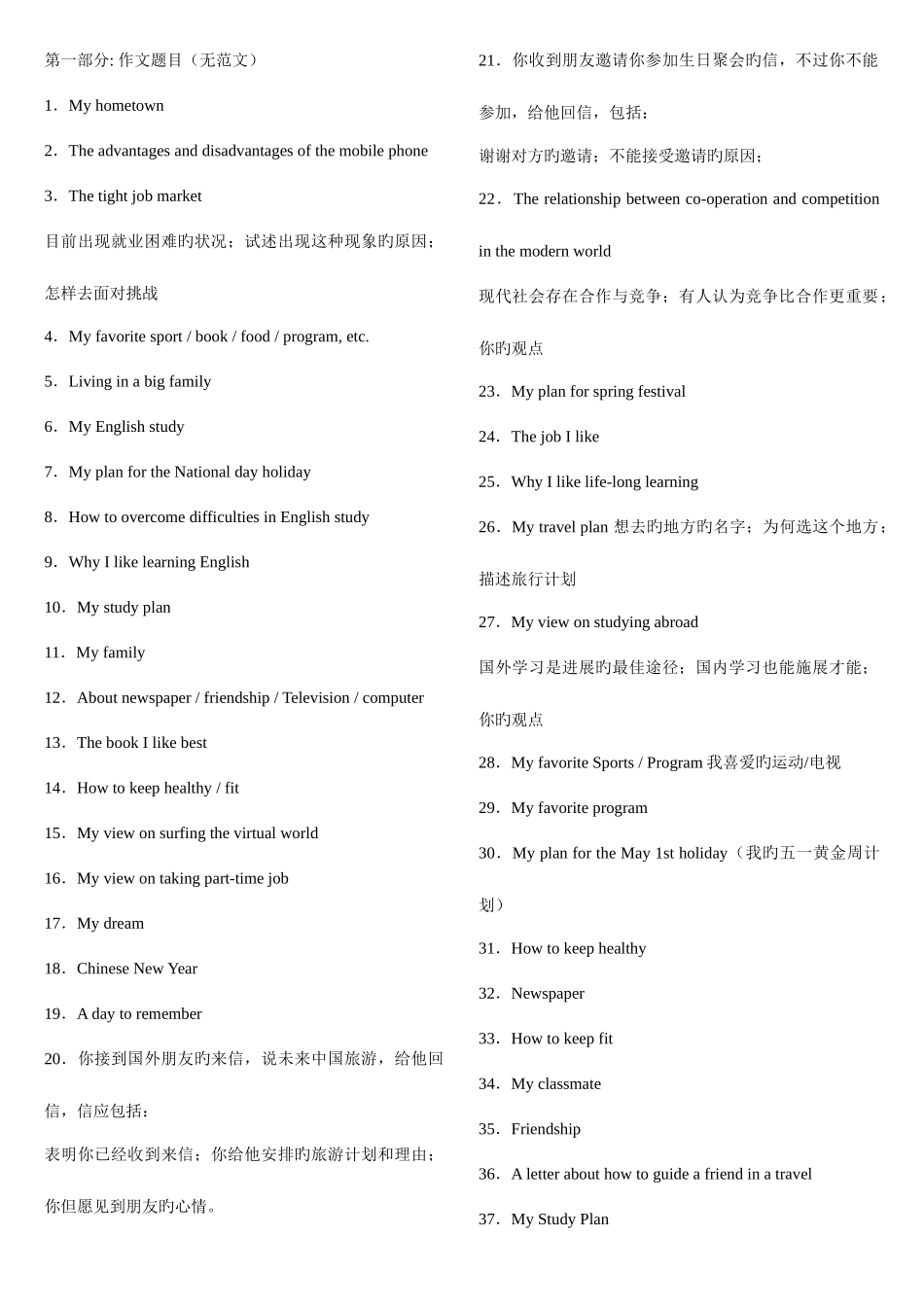 2025年电大网考英语作文_第1页