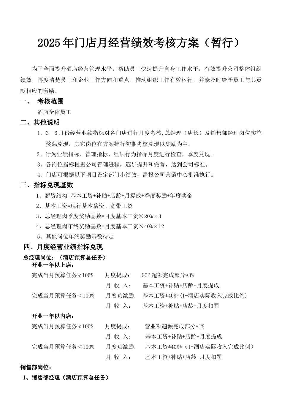 2025年门店绩效方案_第1页