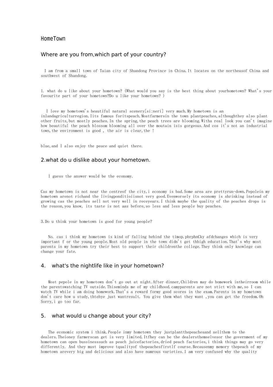 2025年雅思口语第一部分准备问题加答案_第1页