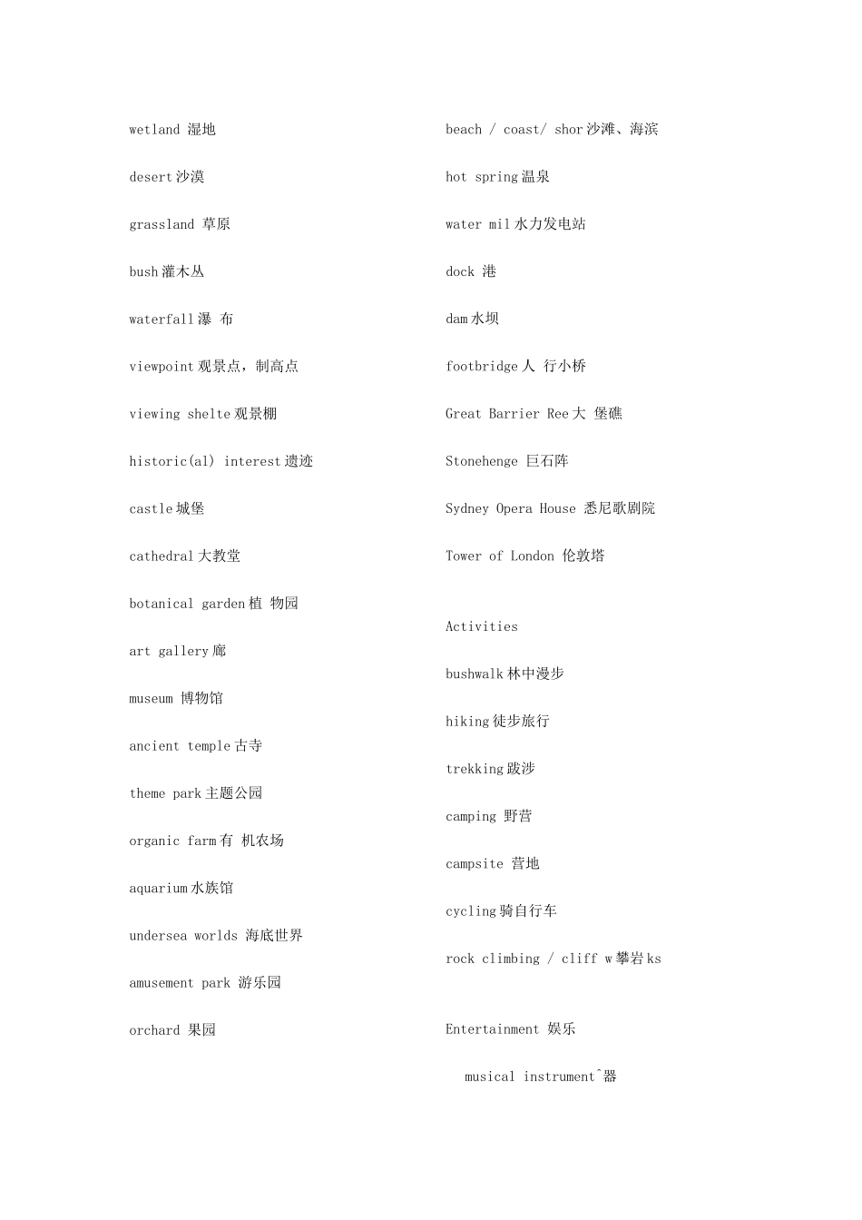 2025年雅思听力场景词汇剑桥_第3页