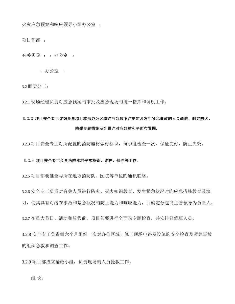 2025年项目火灾事故应急预案解析_第2页