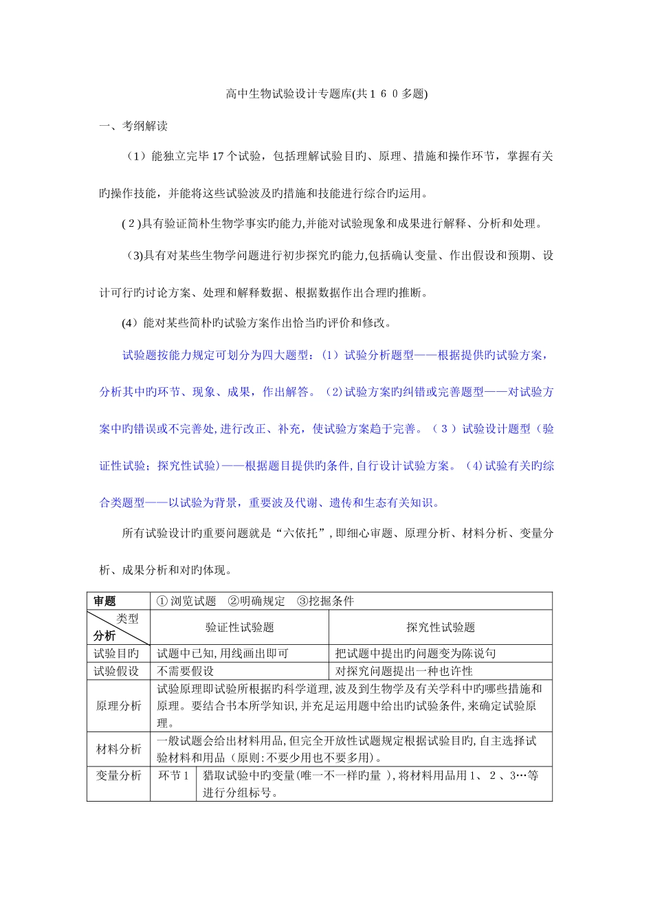 2025年高中生物实验设计专题库共多题_第1页