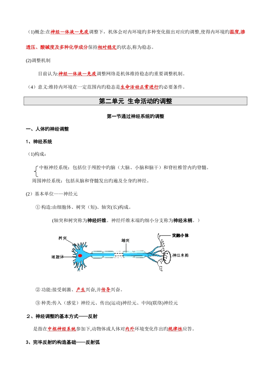 2025年高中生物必修三第一二章节知识点整理_第2页