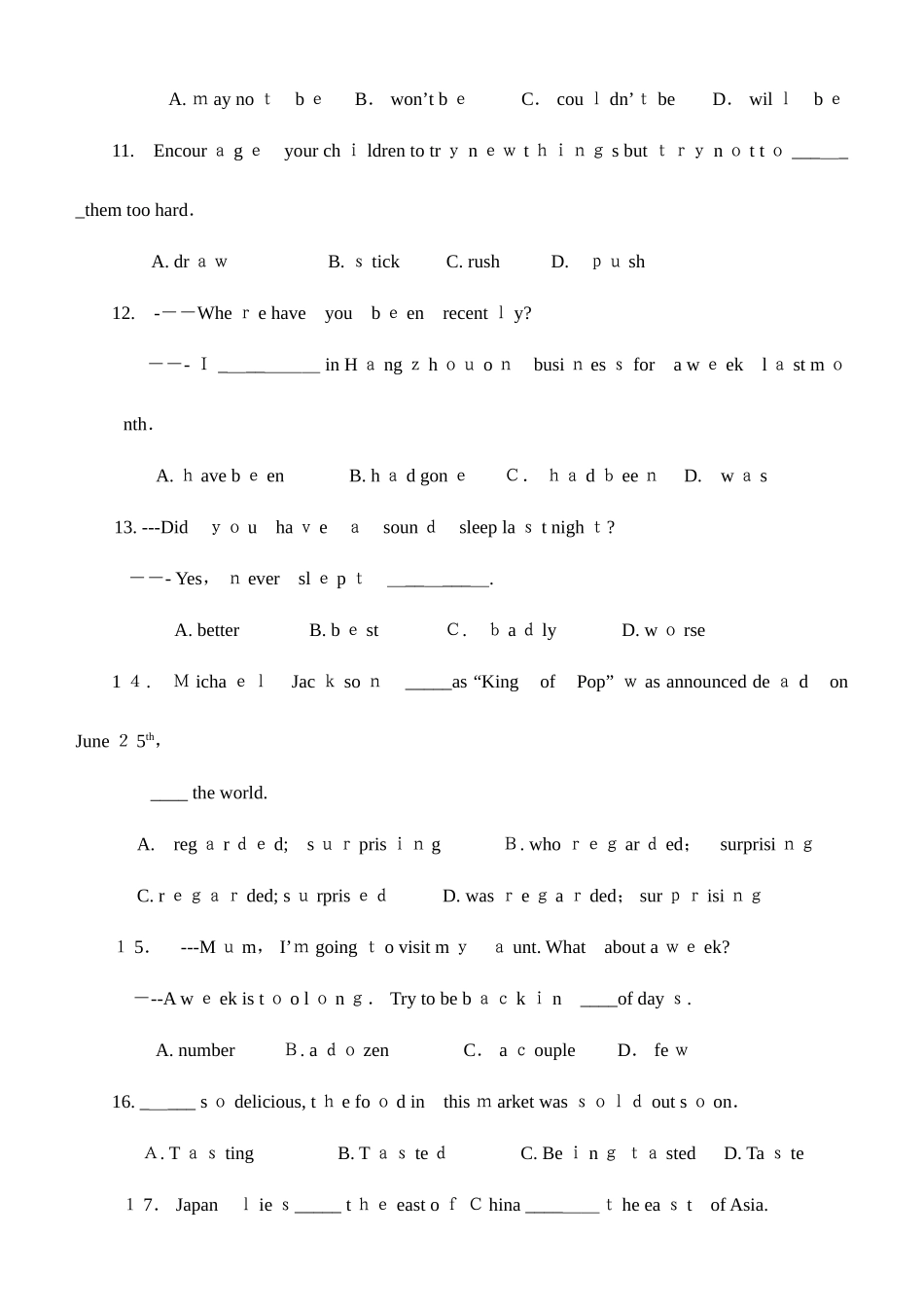 2025年高中自主招生英语考_第3页