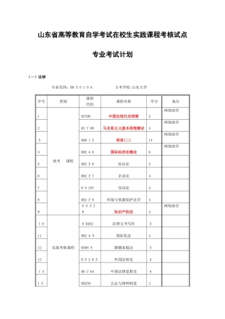 2025年高等教育自考本科试点实践课程考核改革试点专业考试计划范文