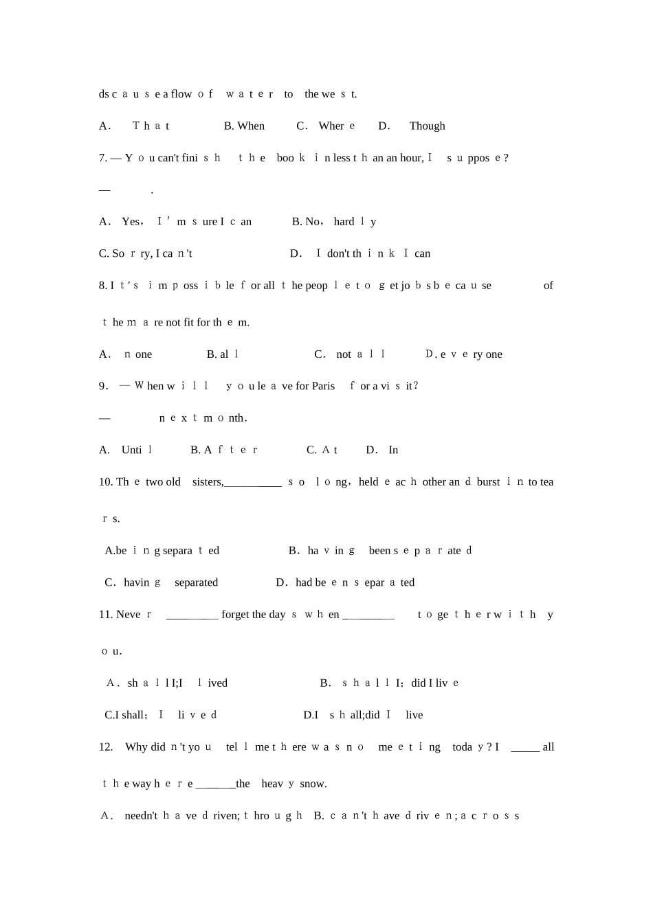 2025年高考英语单项选择题题库题-附详细解析_第2页