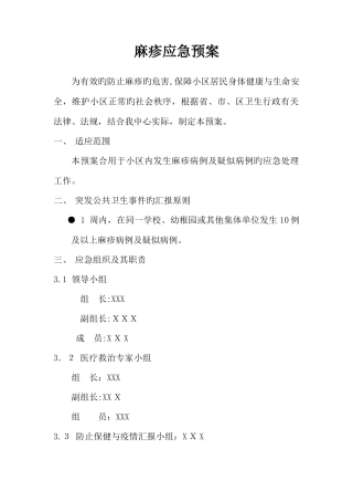 2025年麻疹应急预案总结