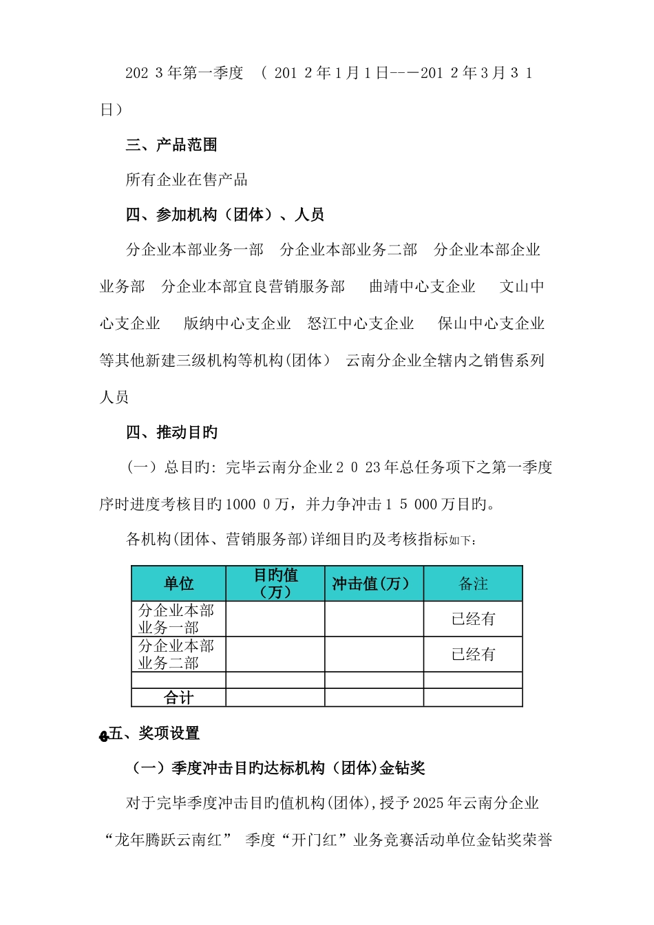 2025年龙年腾跃云南红云南分公司首季开门红业务竞赛大型活动方案_第2页