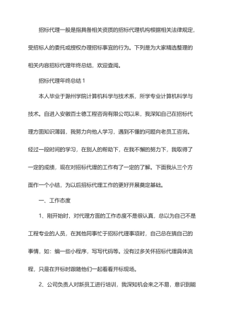 2025招标代理年终总结