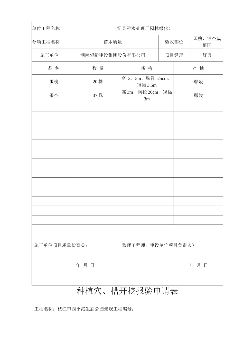 3.7-园林绿化苗木质量验收记录表-全套_第2页