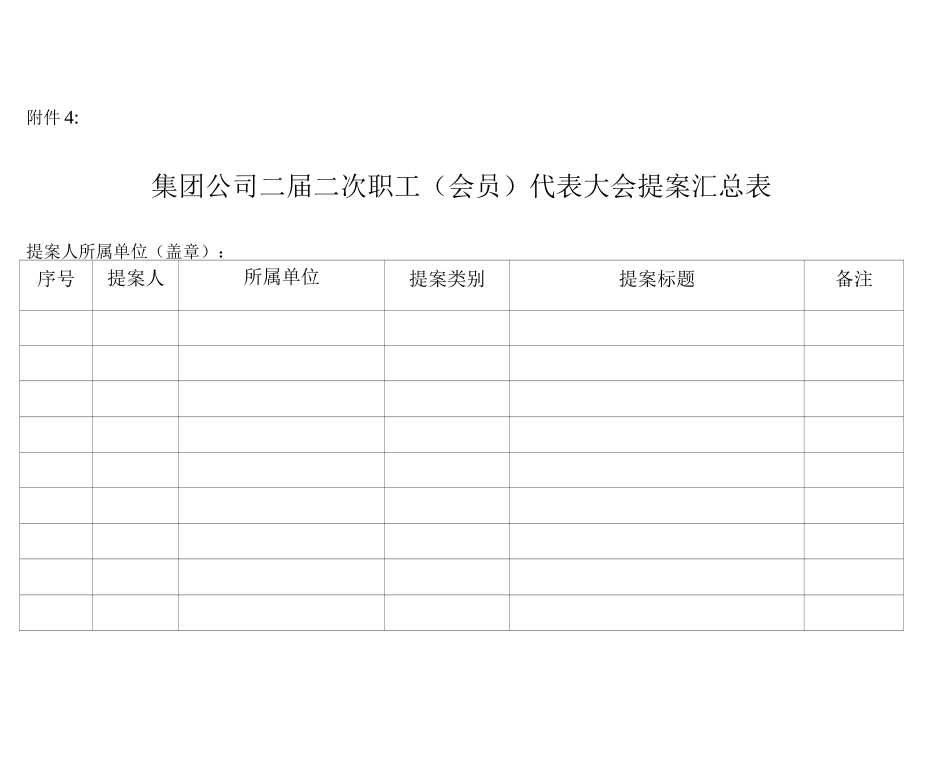 4两级职代会提案表_第1页