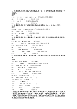 51单片机：LED灯亮灯灭程序设计