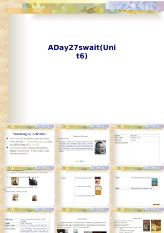 ADayswait专题培训课件