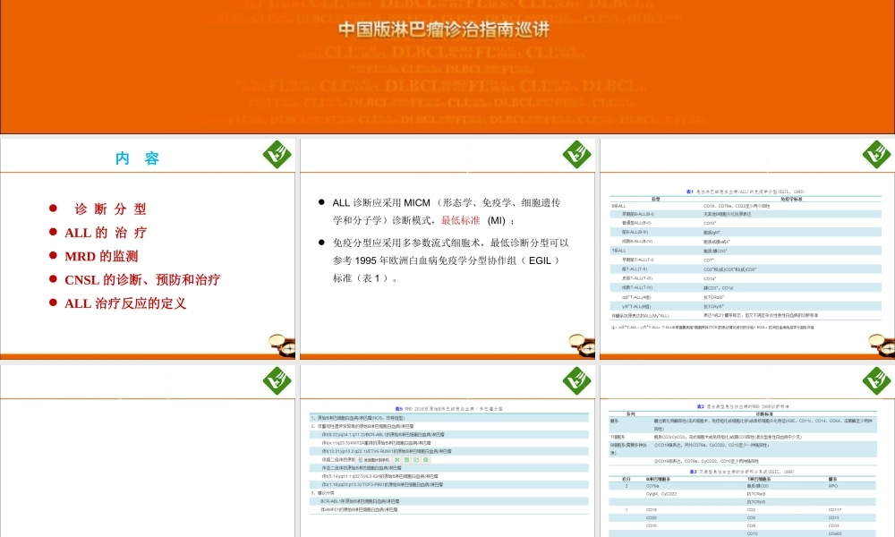 ALL诊断与治疗指南优质PPT课件