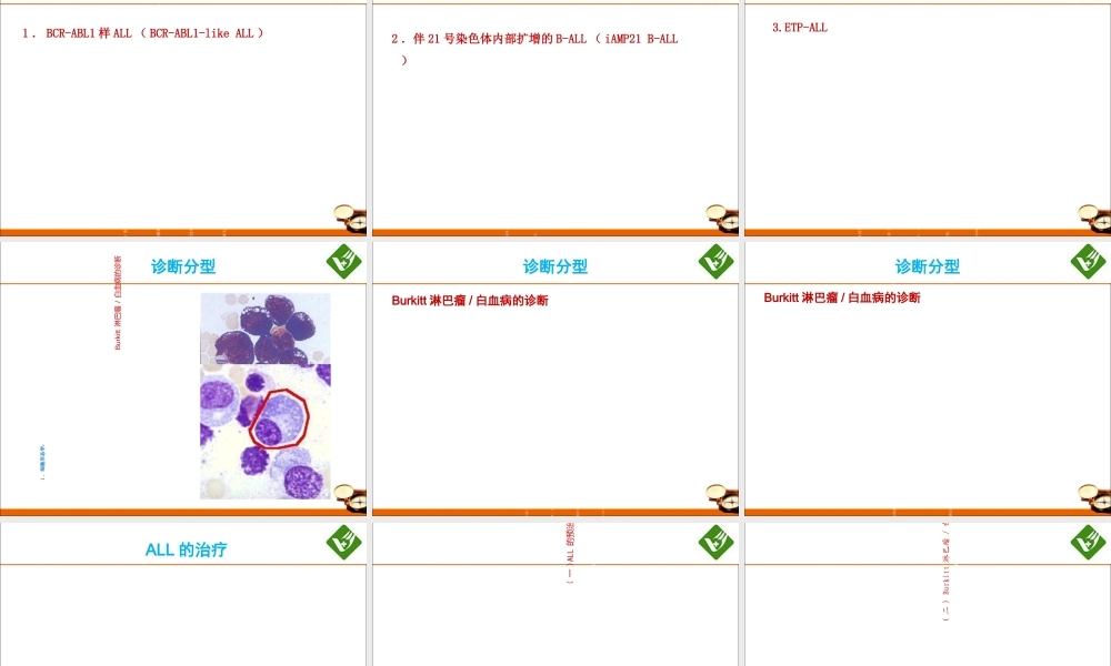 ALL诊断与治疗指南优质PPT课件
