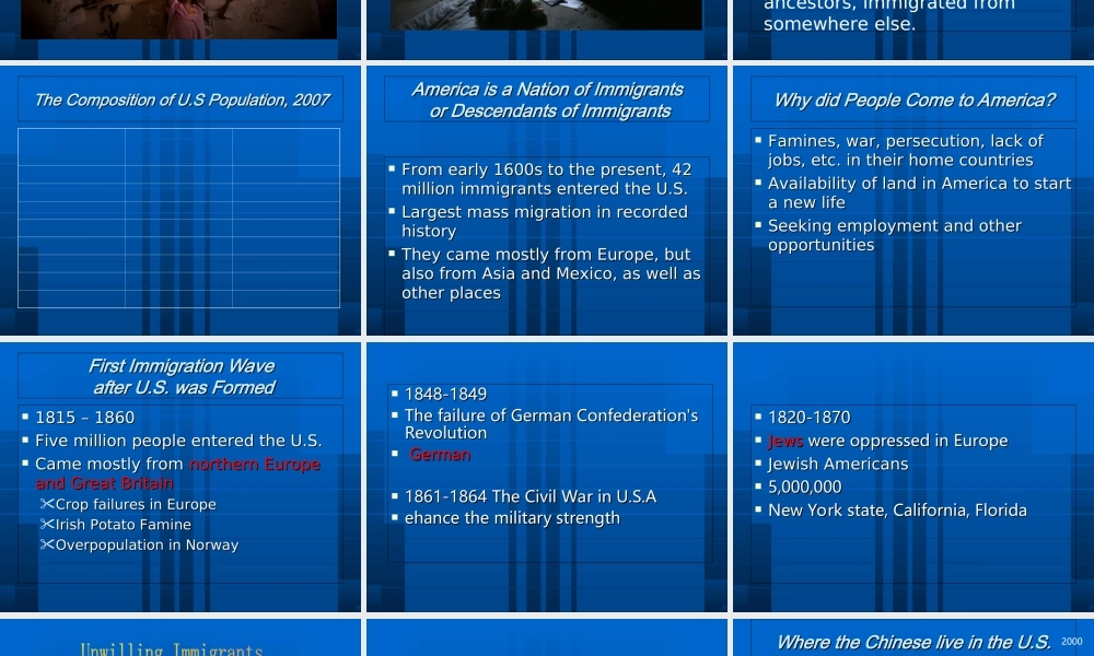 AmericaNationofImmigrants美国移民国家PPT专业课件