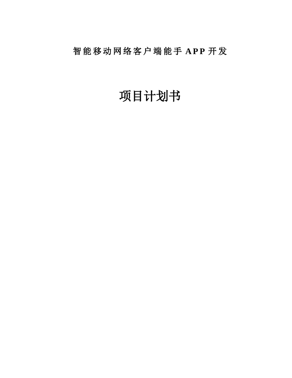 APP项目开发商业项目计划书_第2页