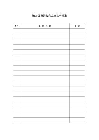 aq-c10-施工现场消防安全协议书