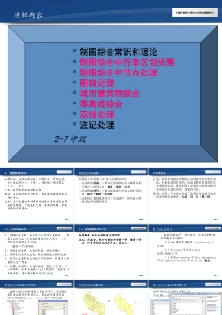 Arcgis教程制图综合PPT专业课件