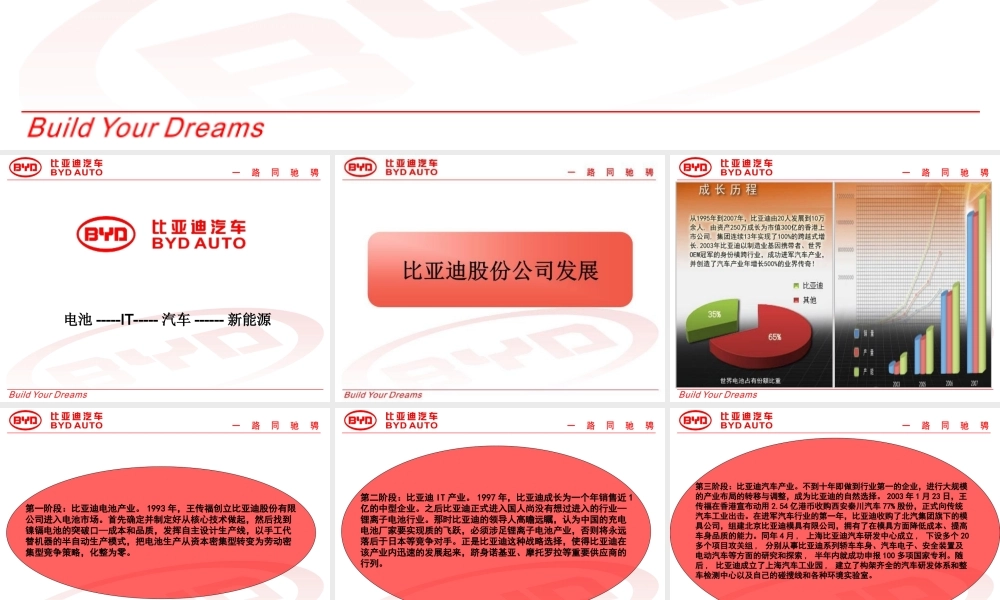 BYD组织结构的发展优质PPT课件