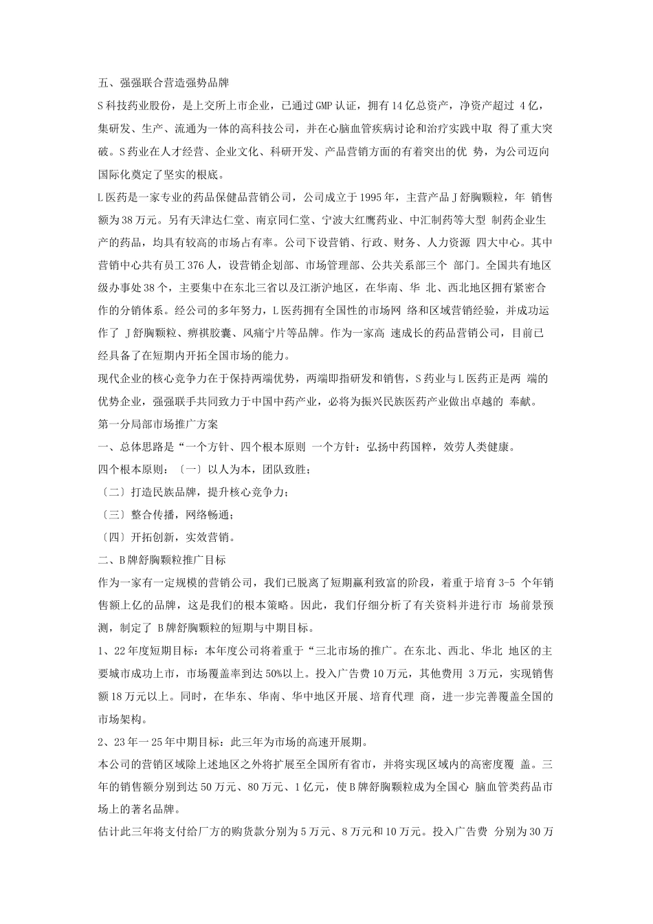 B牌舒胸颗粒市场推广企划全案_第3页