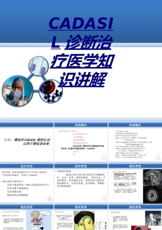 CADASIL诊断治疗医学知识讲解讲义