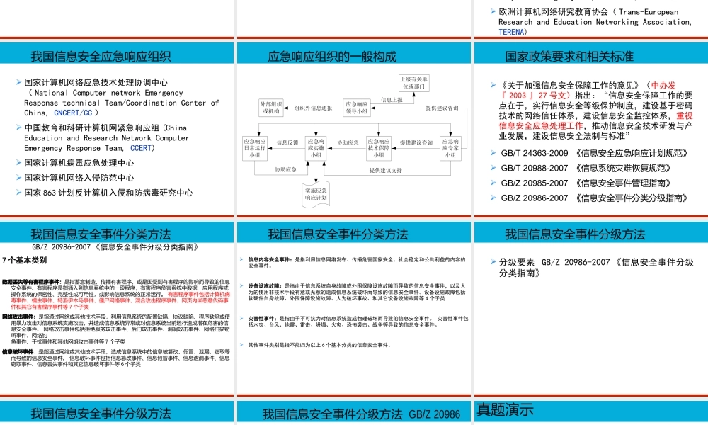 CISP应急响应与灾难恢复含真题PPT专业课件
