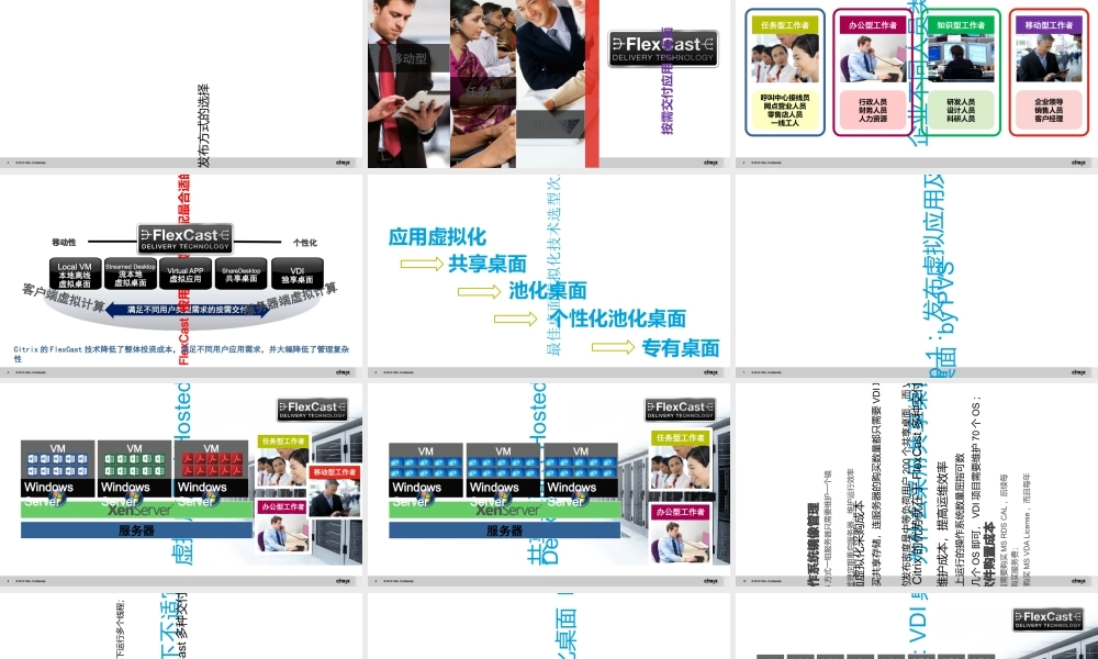 Citrix桌面虚拟化桌面类型合理选型指南讲义