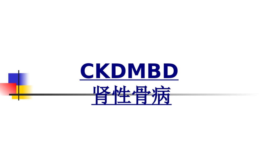 CKDMBD肾性骨病优质PPT课件