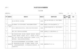 CNG加气站HSE检查标准
