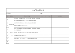CNG加气站安全检查表
