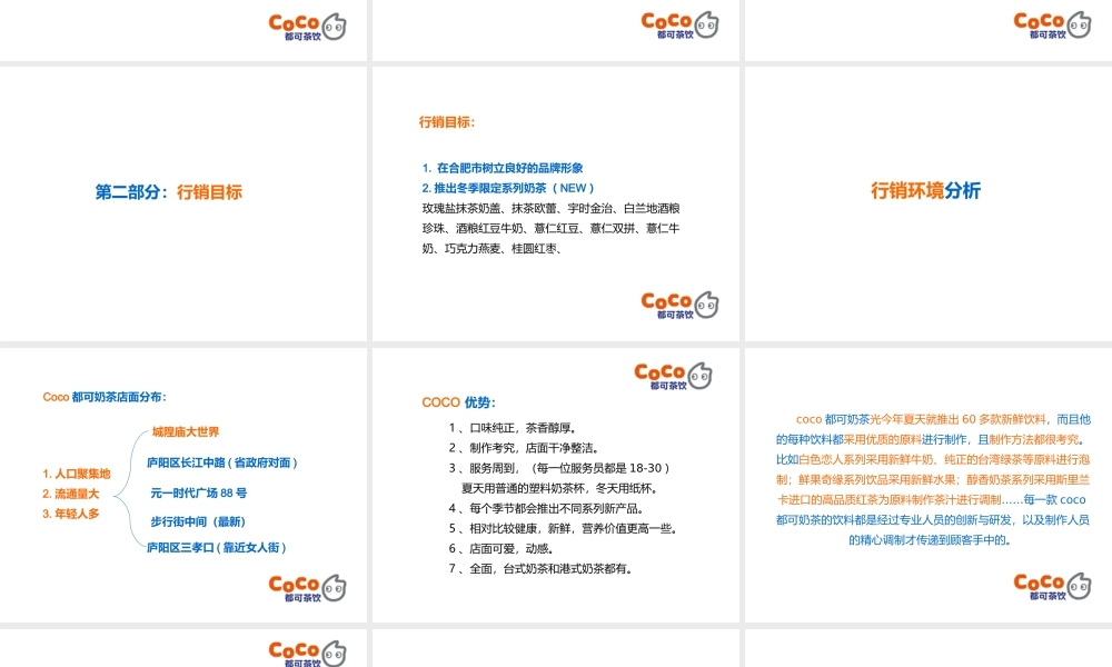 coco都可奶茶PPT经典PPT专业课件