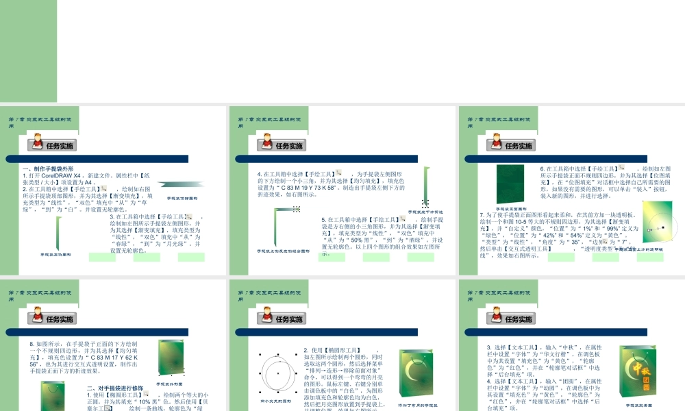 CorelDRAWX平面设计基础教程共个综合实例展示PPT专业课件