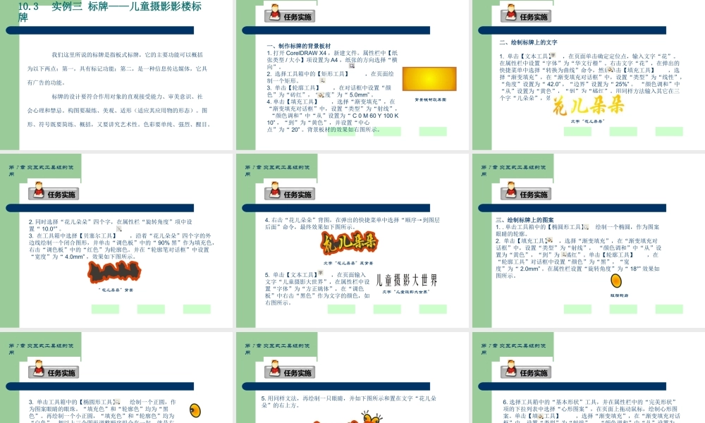 CorelDRAWX平面设计基础教程共个综合实例展示PPT专业课件