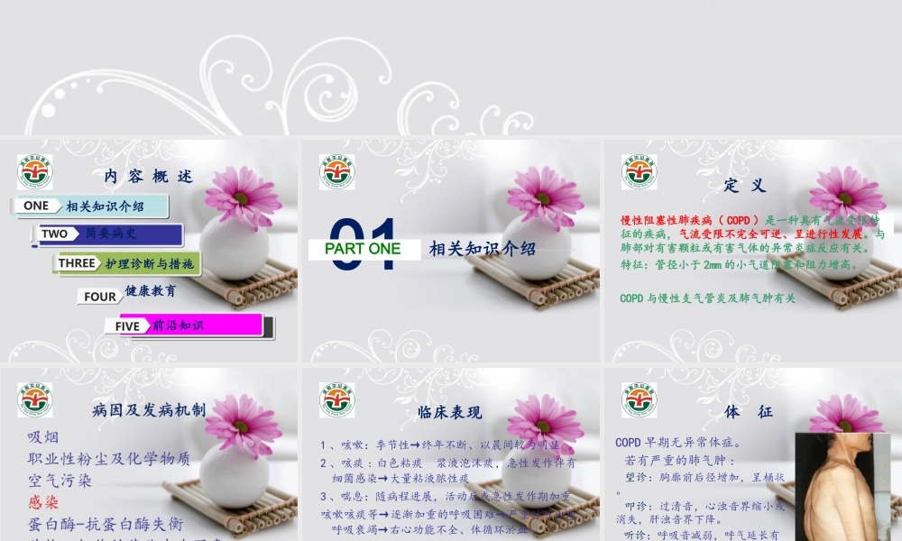 COPD护理查房医学知识讲解讲义