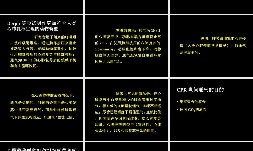 CPR的通气策略-医学课件