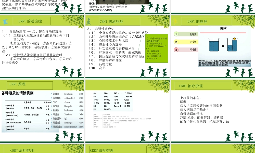 CRRT的护理优质PPT课件
