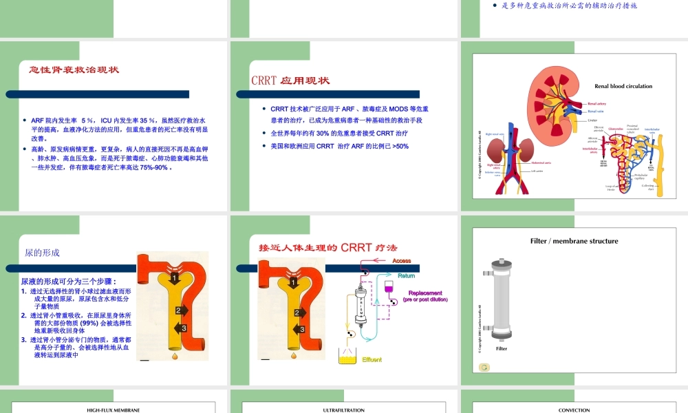 CRRT在ICU中的应用PPT培训课件
