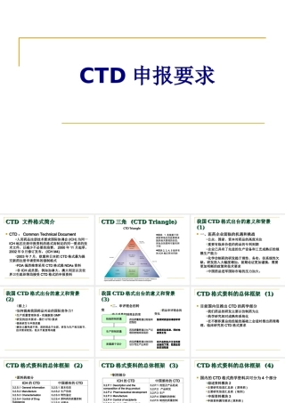CTD申报要求讲义