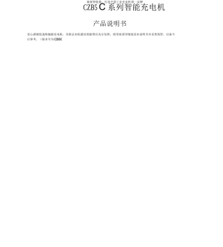 CZBC施能充电器说明书
