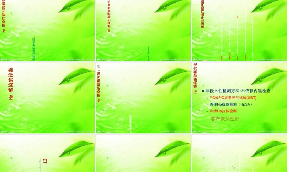 C十三呼气试验专题医疗讲座讲义