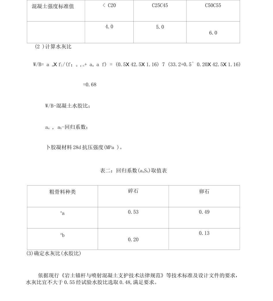 c喷射混凝土配合比设计说明_第3页