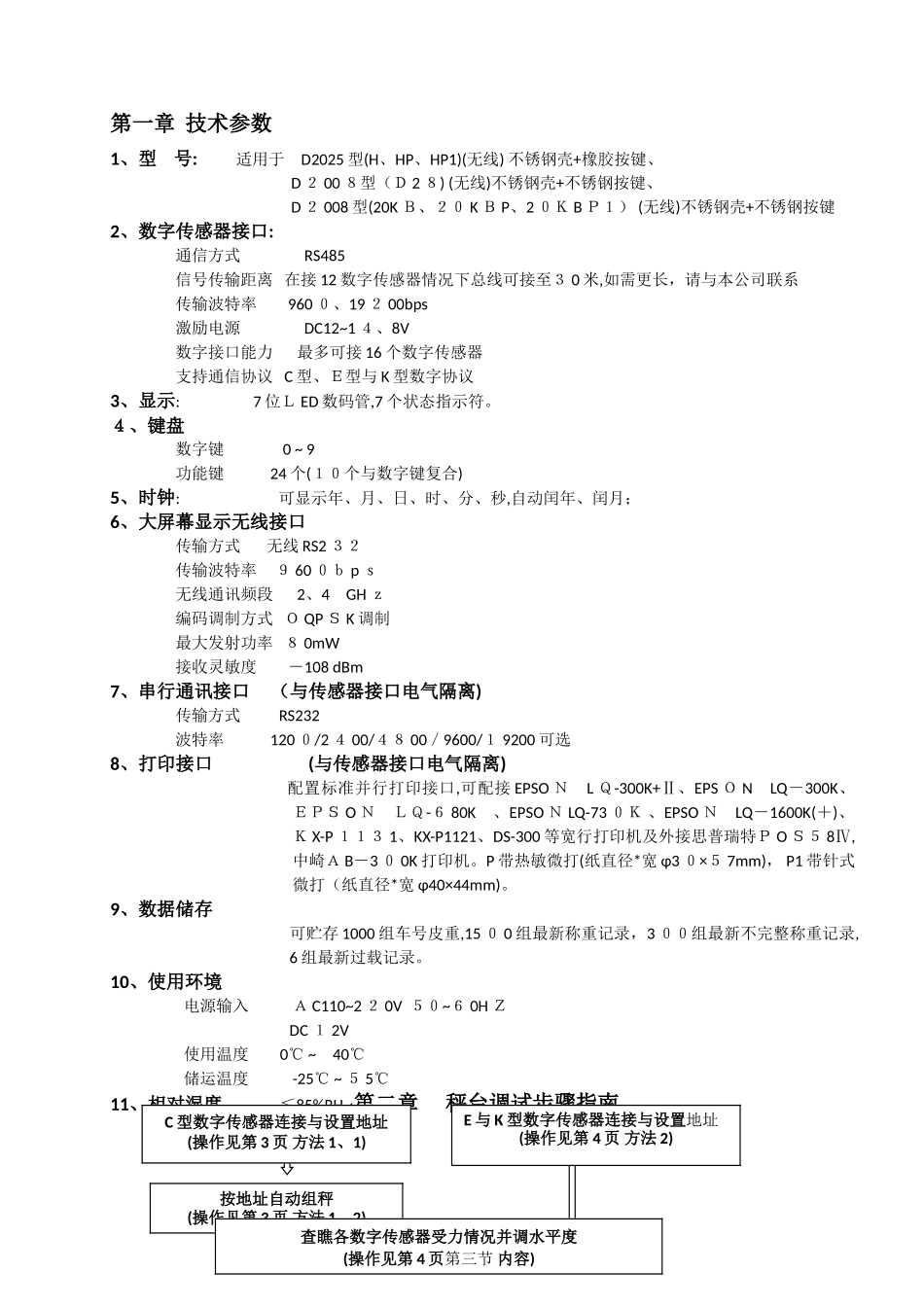 D2025型电子称重仪表调试说明书_第3页