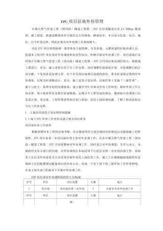 EPC项目征地外协管理